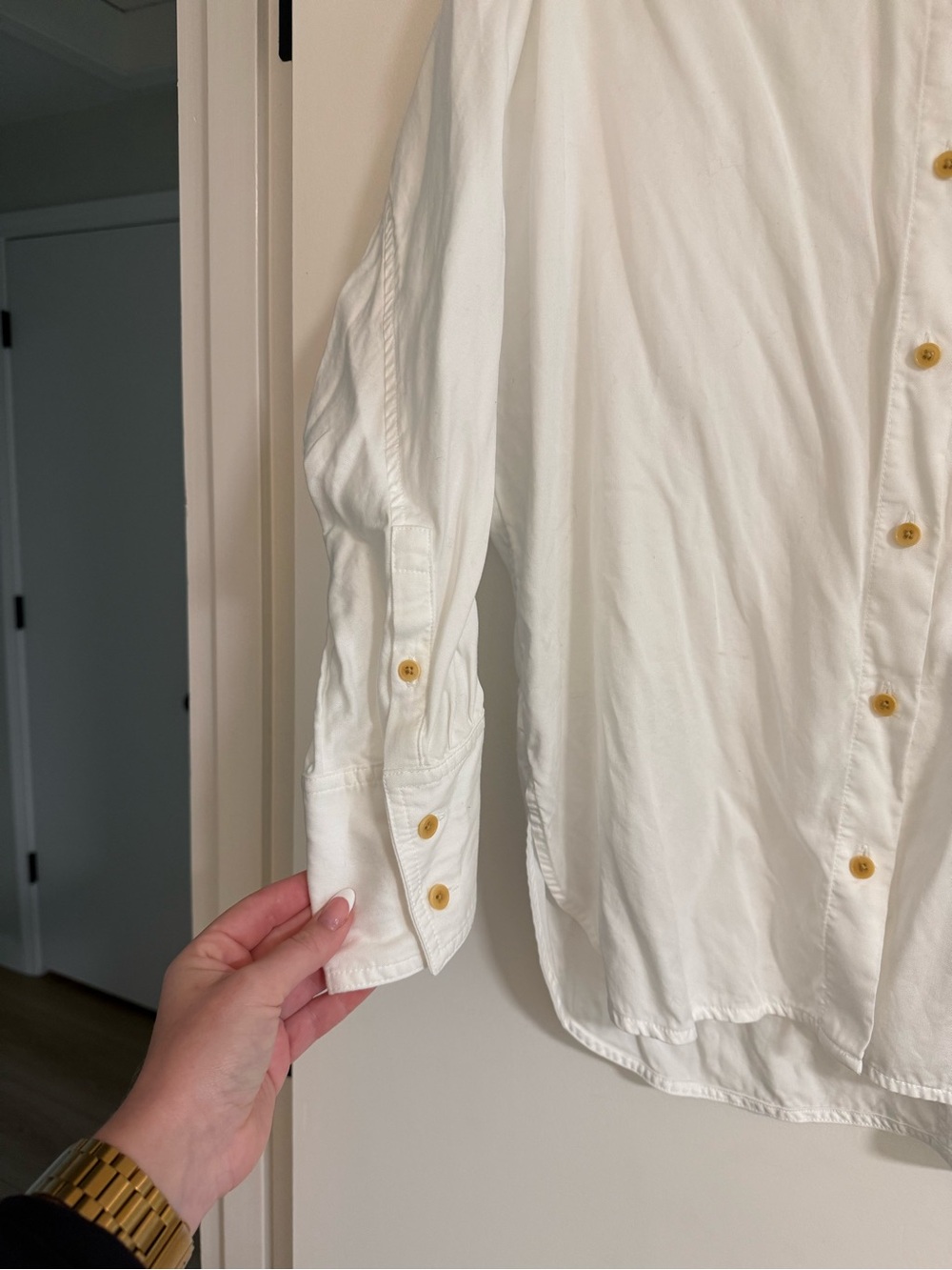 Madewell Relaxed Dolman Button-Up Shirt White Size Medium - Picture 6 of 10